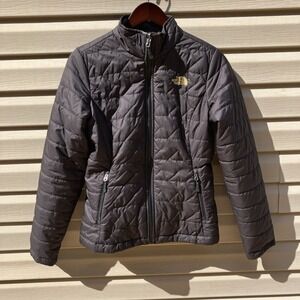 Women's The North Face Quilted Lightweight Puffer Small‎ Black Gold